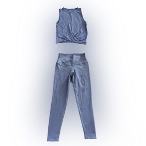 Alo cropped tank and high waisted leggings set